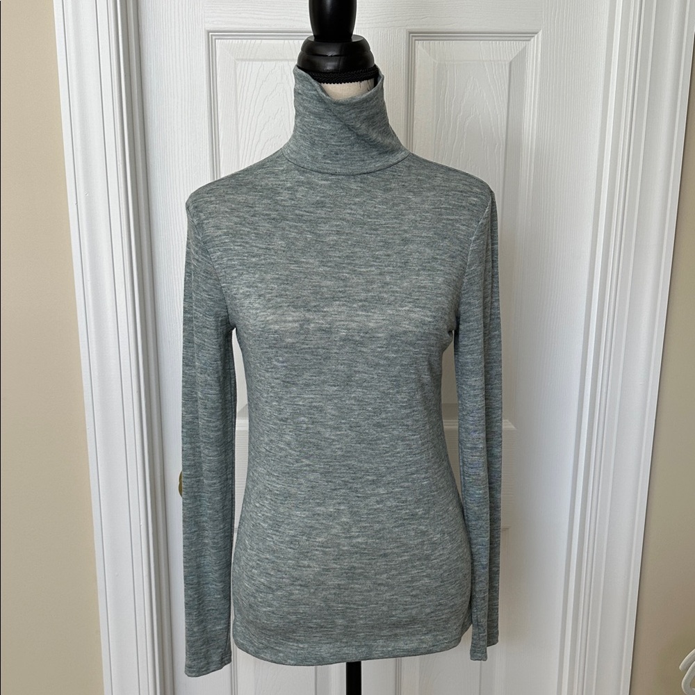 a new day Women's Heather Green Turtleneck Sweater